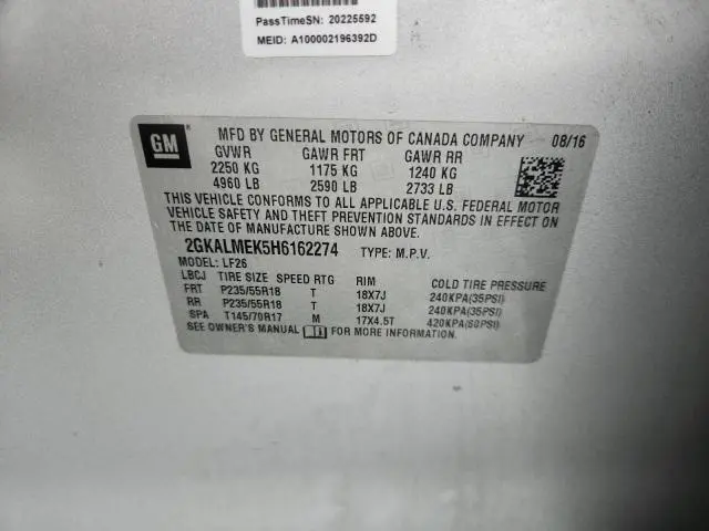 2017 GMC TERRAIN SLE  