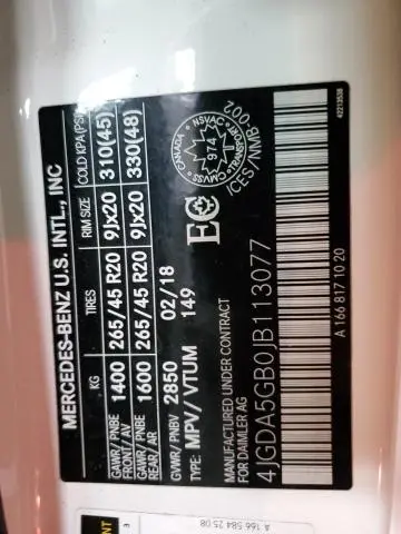 2018 MERCEDES-BENZ GLE 400 4MATIC  