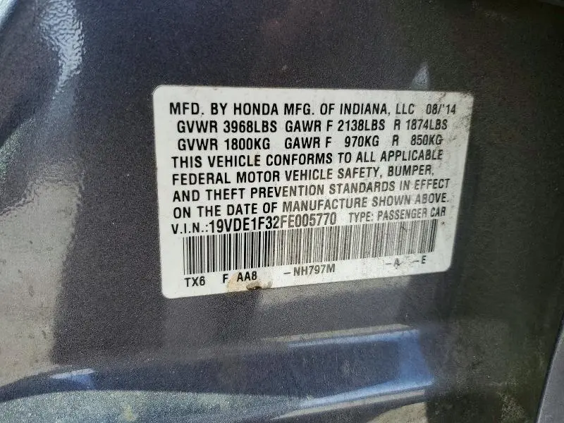 2015 ACURA ILX 20  