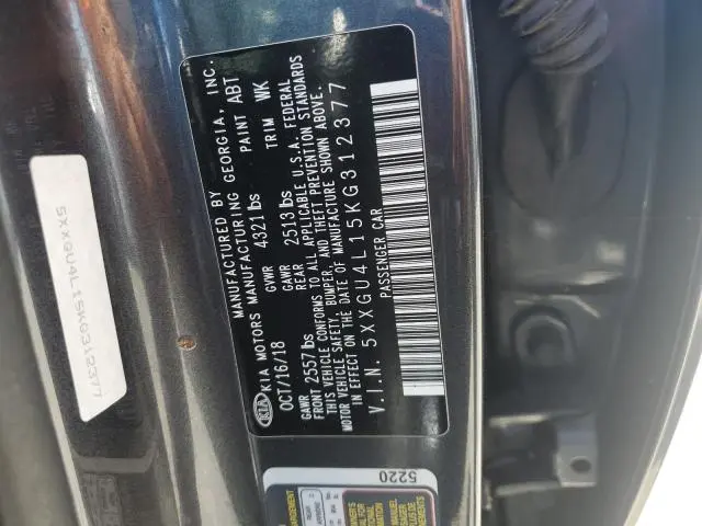 2019 KIA OPTIMA EX  
