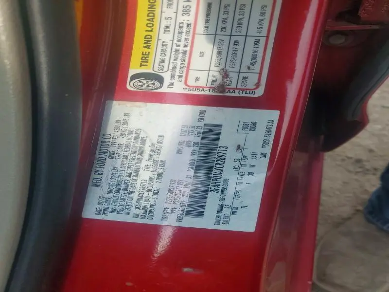 2012 FORD FUSION SEL  