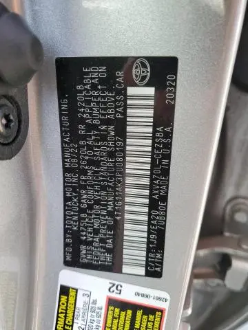 2023 TOYOTA CAMRY SE NIGHT SHADE  