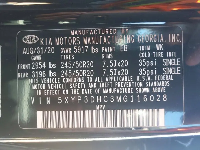 2021 KIA TELLURIDE EX  