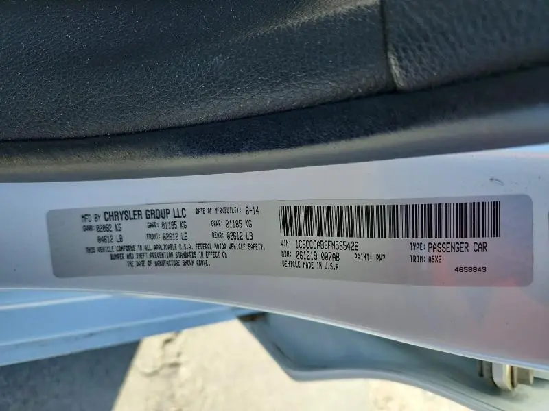 2015 CHRYSLER 200 LIMITED  