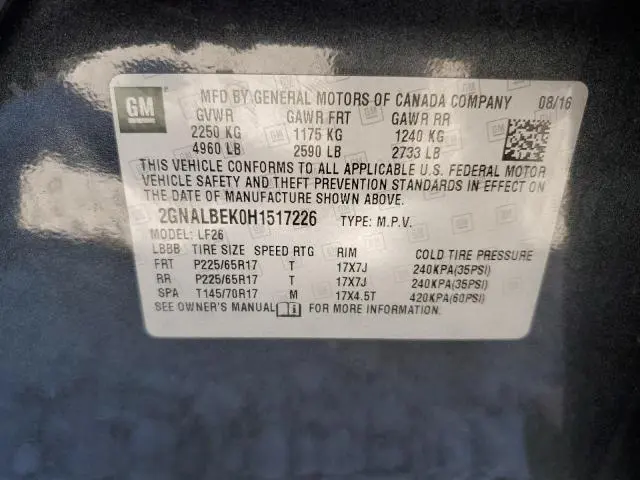 2017 CHEVROLET EQUINOX LS  