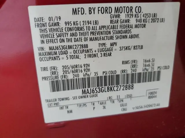 2019 FORD ECOSPORT SE