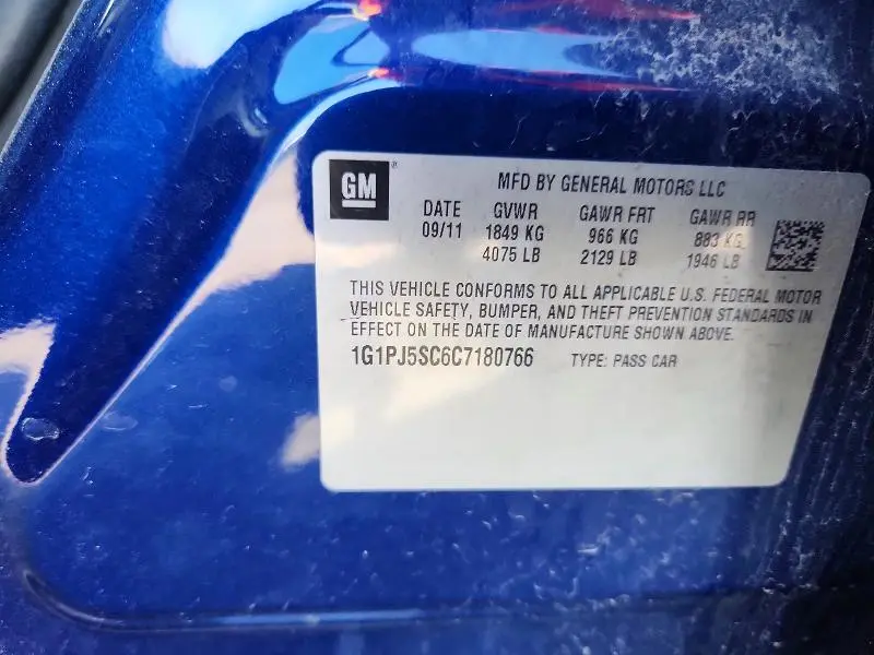 2012 CHEVROLET CRUZE ECO  