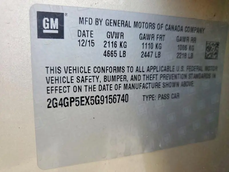 2016 BUICK REGAL PREMIUM  