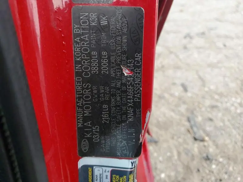 2015 KIA FORTE LX  