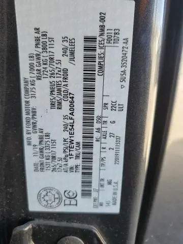 2020 FORD F150 SUPERCREW  