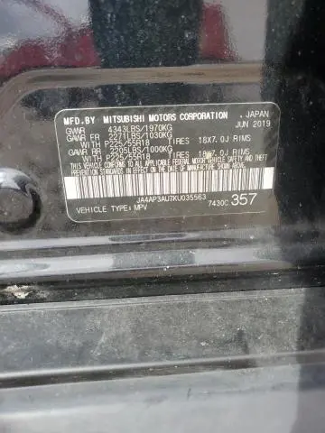 2019 MITSUBISHI OUTLANDER SPORT ES  