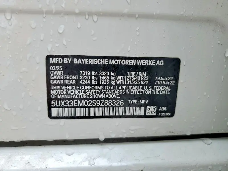 2025 BMW X7 M60I  