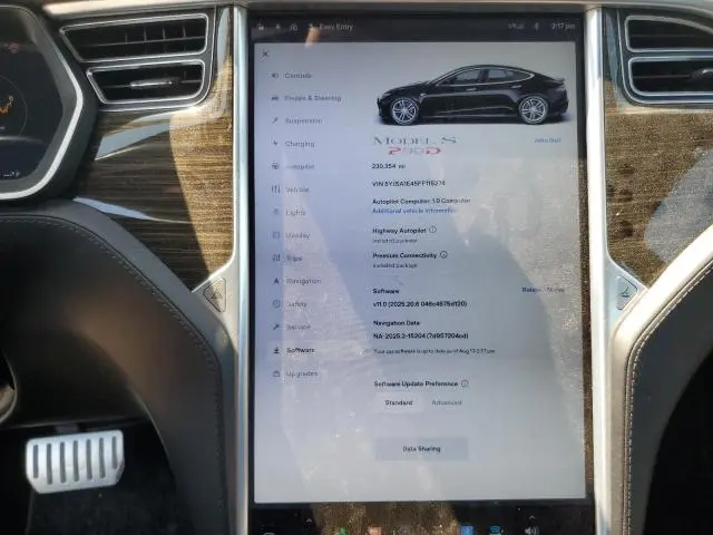 2015 TESLA MODEL S   