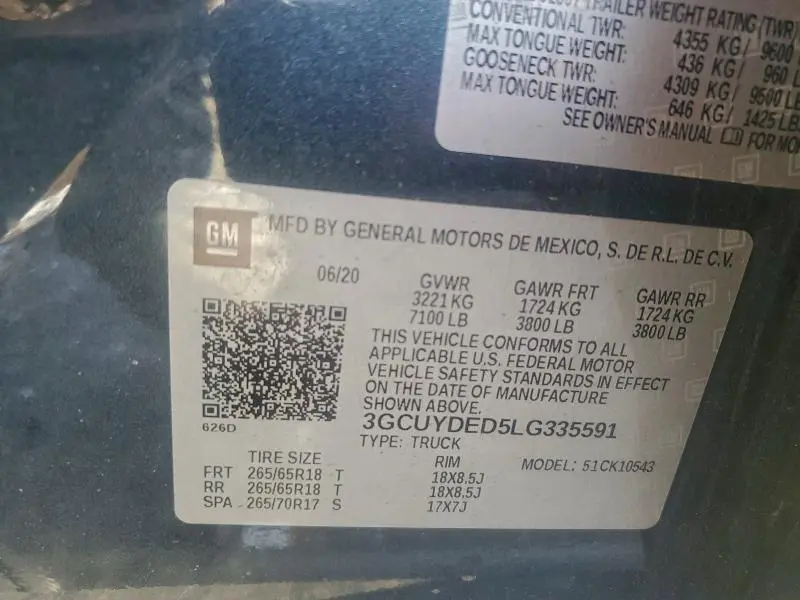 2020 CHEVROLET SILVERADO K1500 LT  