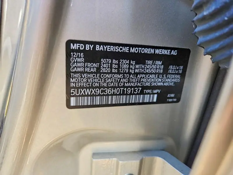 2017 BMW X3 XDRIVE28I  