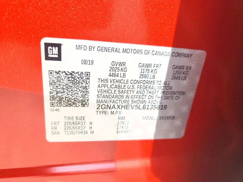 2020 CHEVROLET EQUINOX LS  