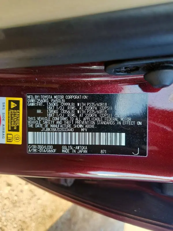 2013 LEXUS RX 350 BASE  