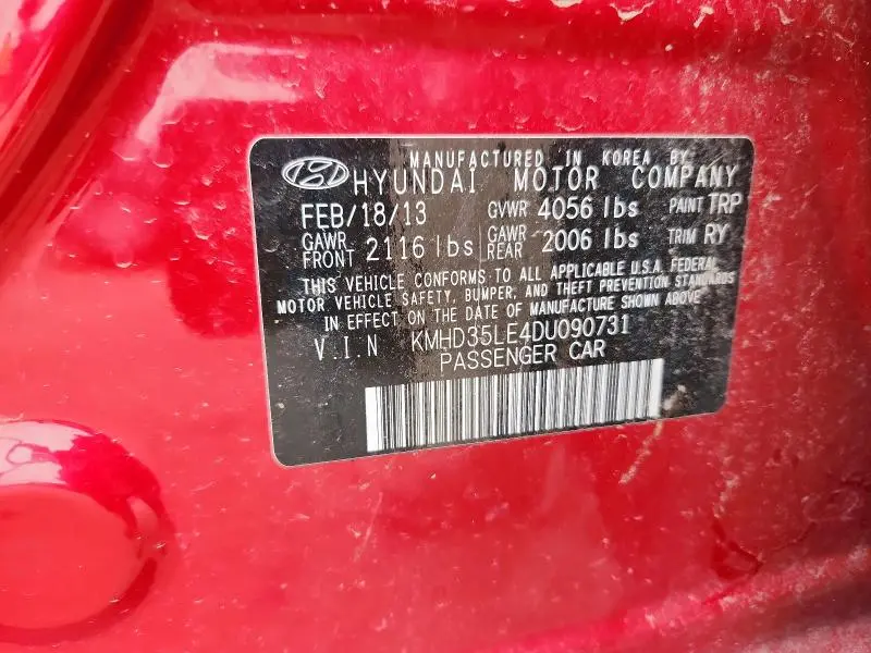 2013 HYUNDAI ELANTRA GT   