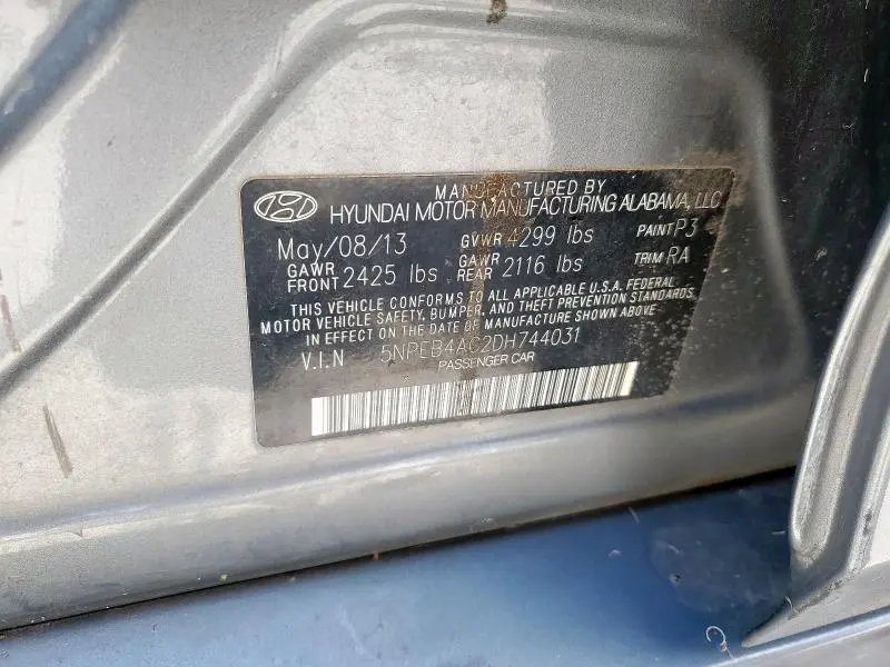 2013 HYUNDAI SONATA GLS  
