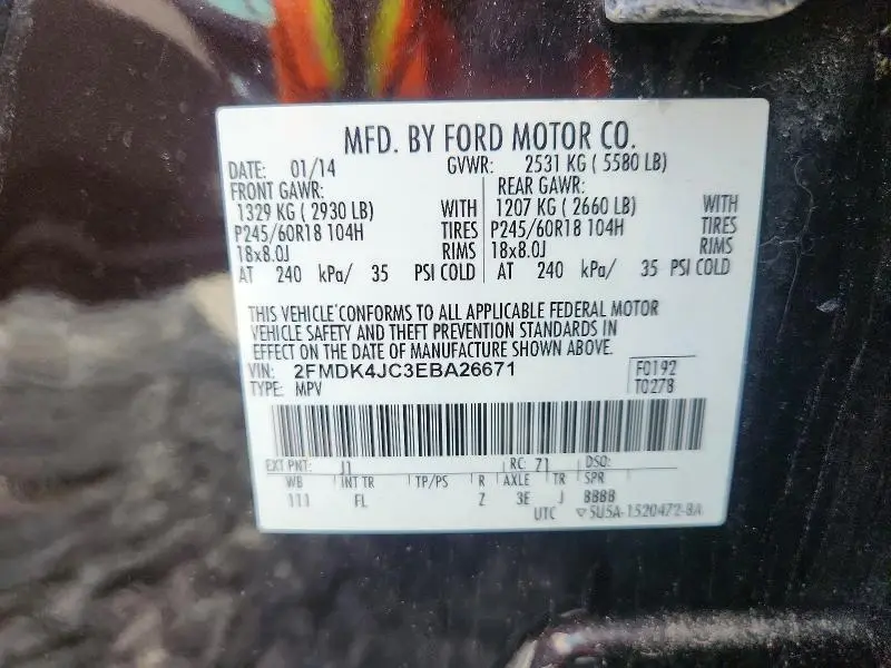 2014 FORD EDGE   