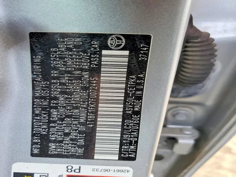 2015 TOYOTA CAMRY XSE  