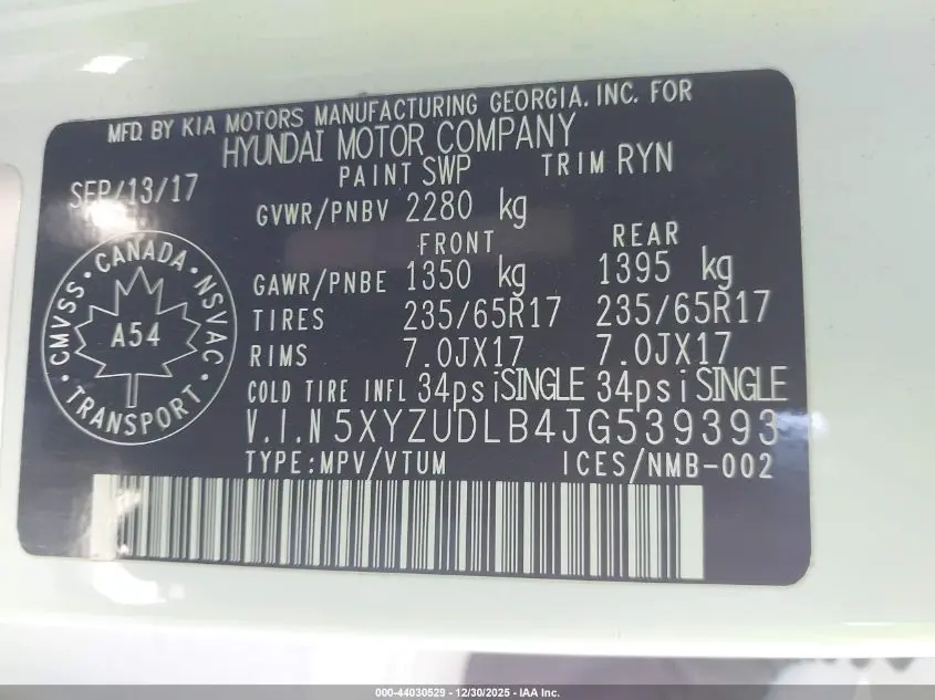 2018 HYUNDAI SANTA FE SPORT 2.4 LUXURY