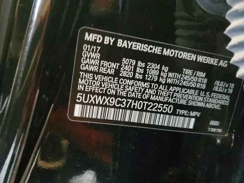 2017 BMW X3 XDRIVE28I  