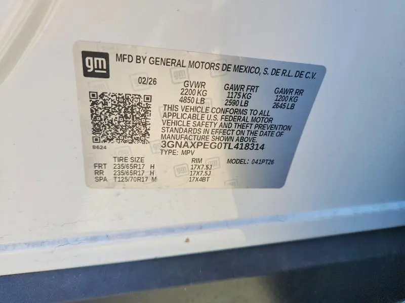 2026 CHEVROLET EQUINOX LT  