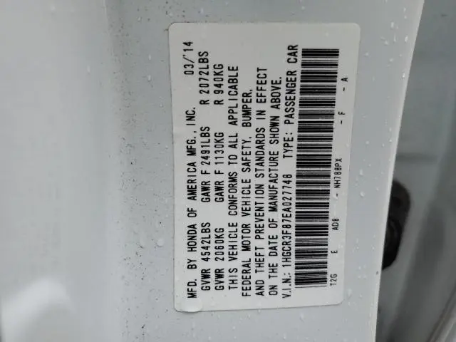 2014 HONDA ACCORD EXL