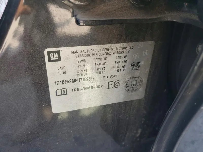 2017 CHEVROLET CRUZE PREMIER  