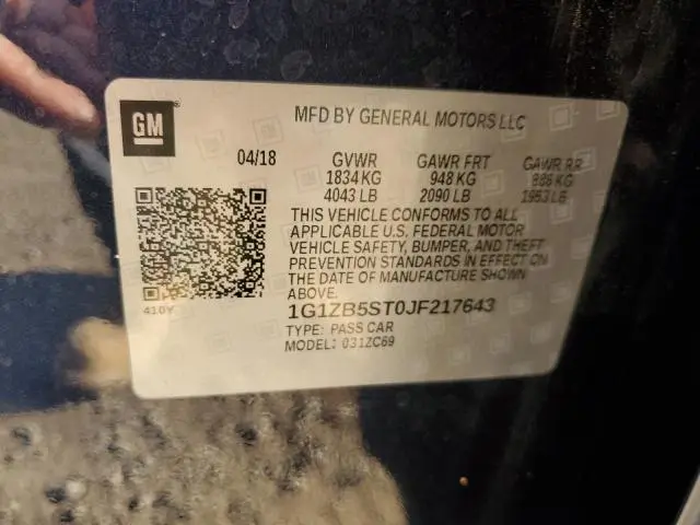 2018 CHEVROLET MALIBU LS