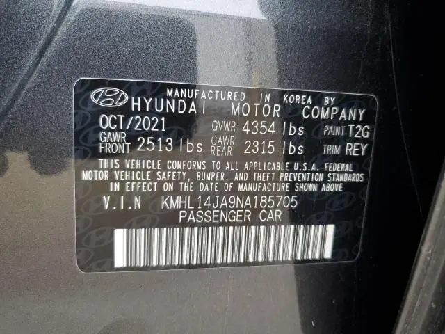 2022 HYUNDAI SONATA SEL  