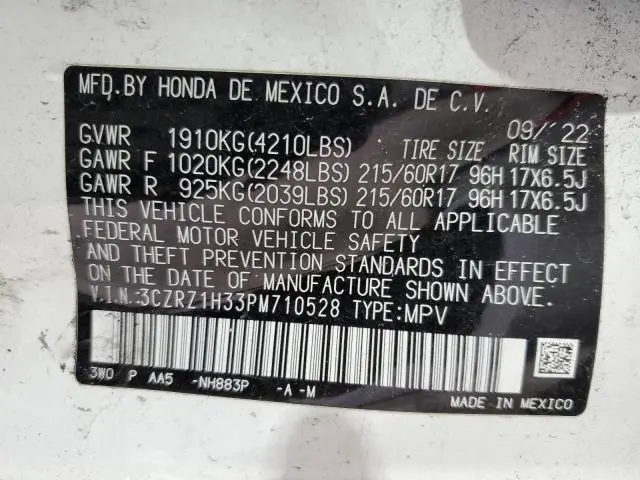 2023 HONDA HR-V LX  