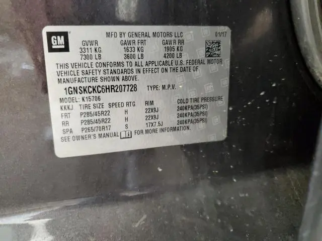 2017 CHEVROLET TAHOE K1500 PREMIER  