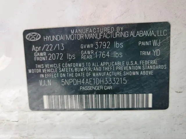 2013 HYUNDAI ELANTRA GLS  