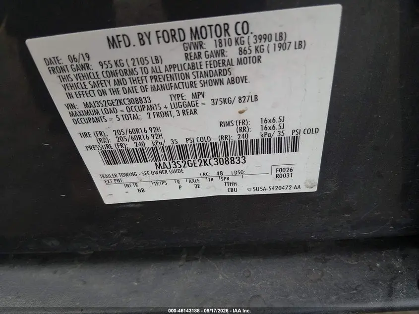 2019 FORD ECOSPORT SE