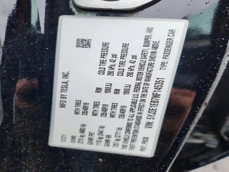 2022 TESLA MODEL 3   