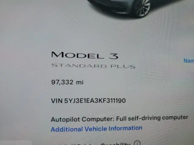 2019 TESLA MODEL 3   