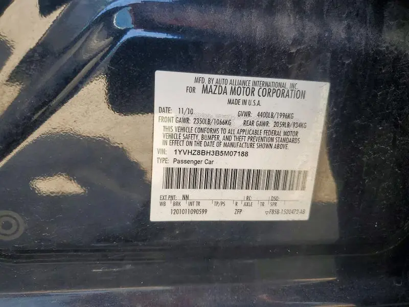 2011 MAZDA 6 I  