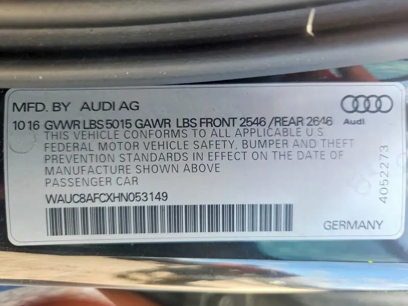 2017 AUDI A6 PREMIUM  