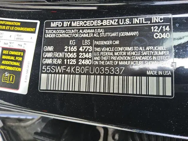 2015 MERCEDES-BENZ C 300 4MATIC  
