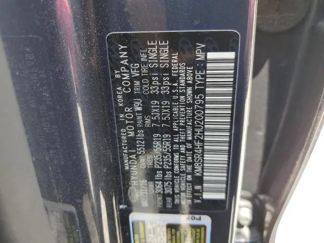 2017 HYUNDAI SANTA FE SE ULTIMATE  