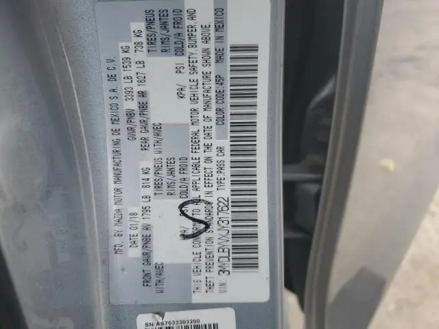 2018 TOYOTA YARIS IA   