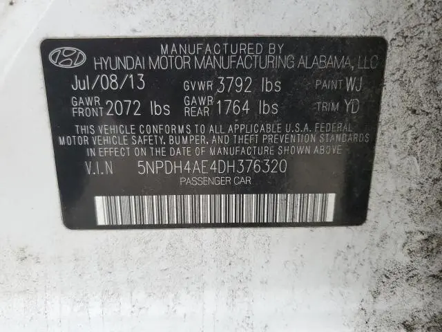 2013 HYUNDAI ELANTRA GLS