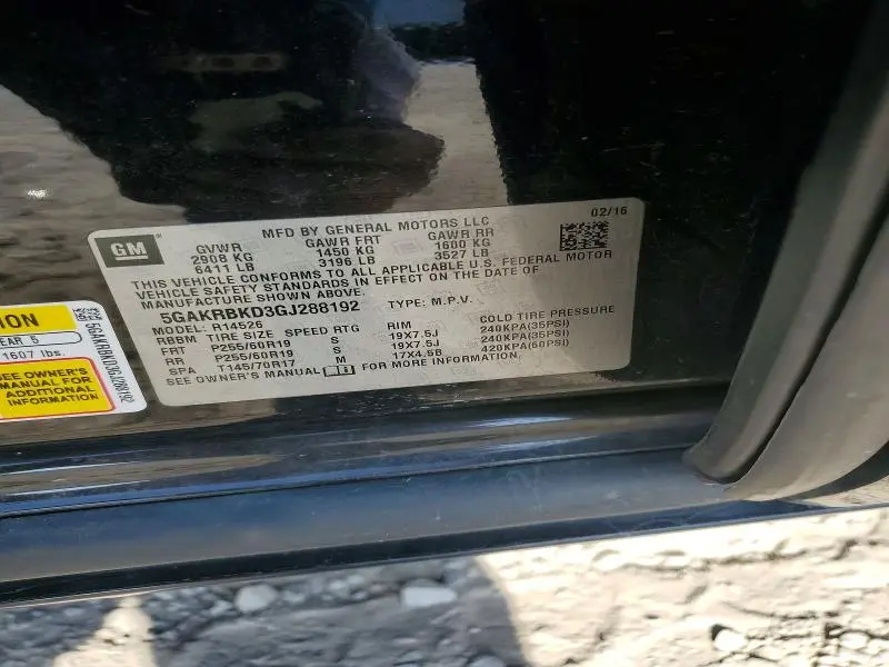 2016 BUICK ENCLAVE   