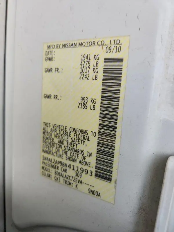 2011 NISSAN ALTIMA 2.5  