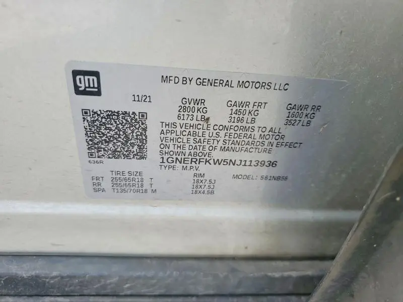 2022 CHEVROLET TRAVERSE LS  