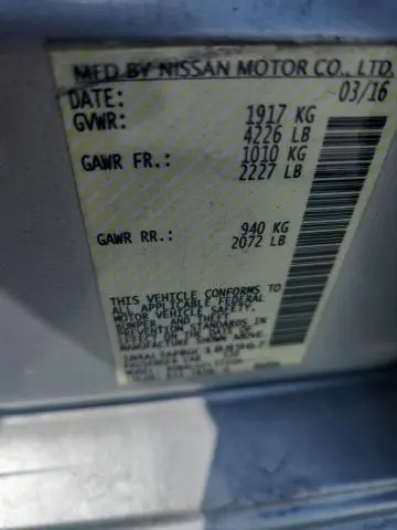 2016 NISSAN ALTIMA 2.5  