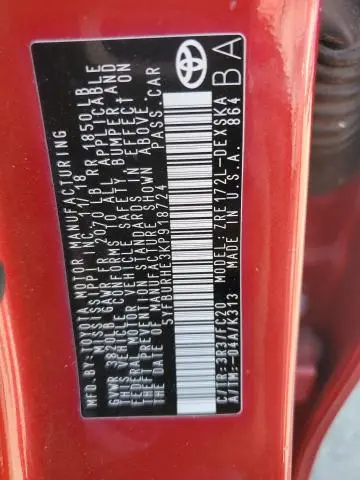 2019 TOYOTA COROLLA L  