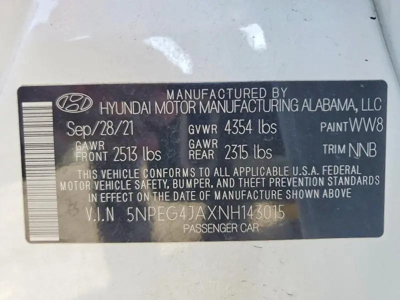 2022 HYUNDAI SONATA SE  